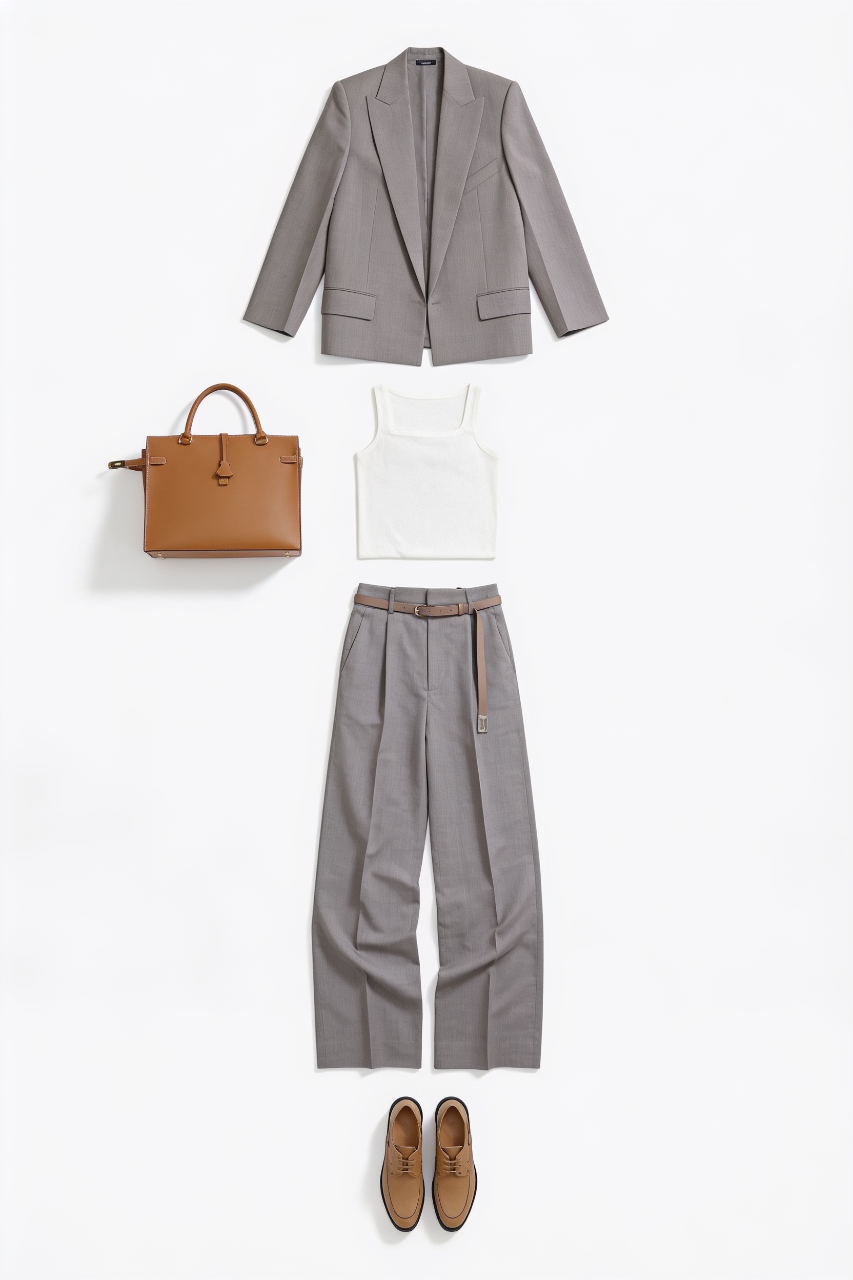 Grey checked tailored suit