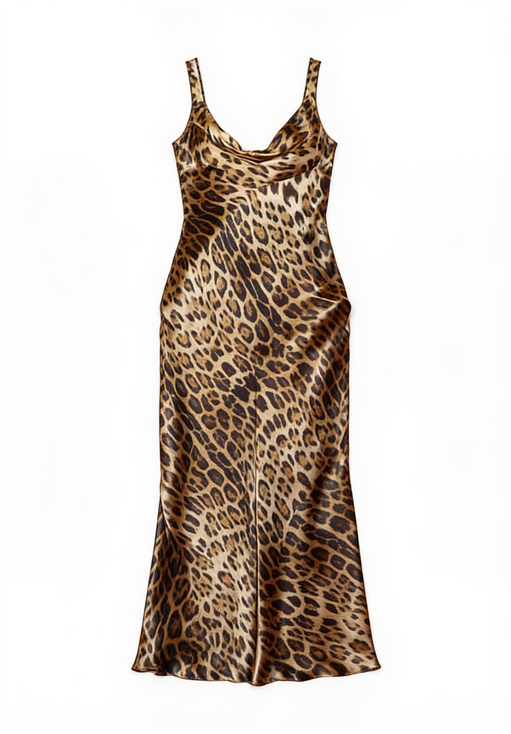 Leopard-print fitted maxi dress